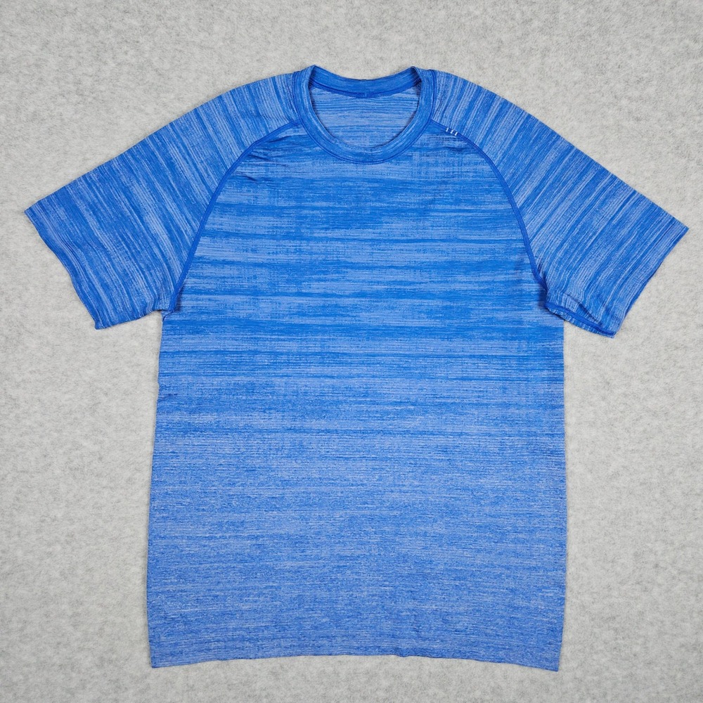 Lululemon Static Storm T-Shirt Men's Medium Metal Vent Blue Training Running Tee